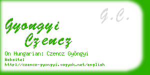 gyongyi czencz business card